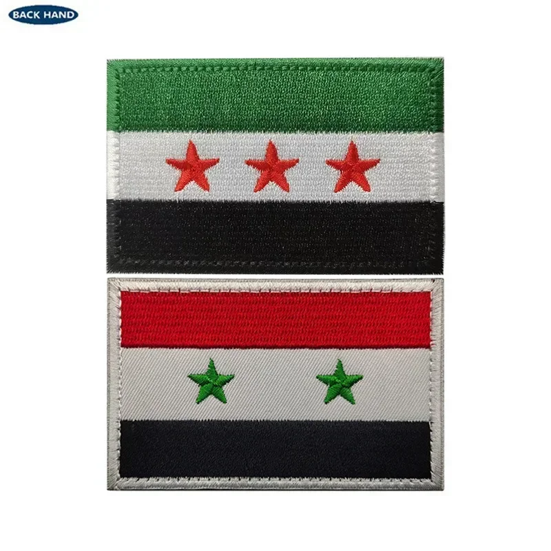 Syrian flag Syria Samsung Patches Armband Embroidered Patch Hook & Loop Embroidery Badge for backpack tactical clothes hats