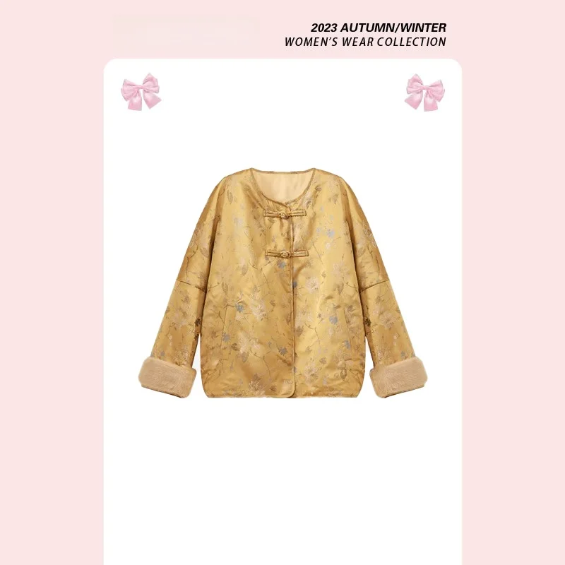 

Женский кардиган OERALCIS из норки с цветочной вышивкой, осенне-зимняя новинка, винтажный тренд, верхняя одежда