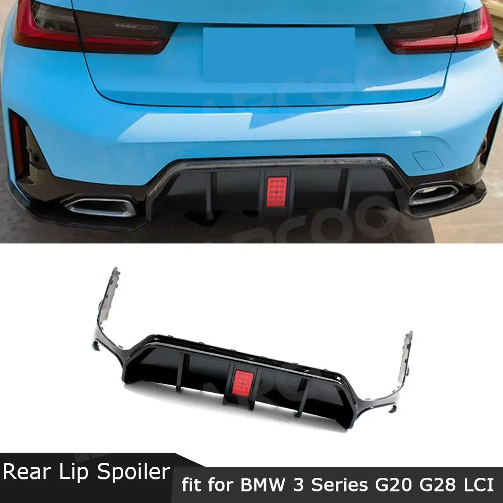 

JMCARCOOL Rear Splitter Spoiler Auto Body Kit Back Bumper Cover Accessories Rear Diffuser For BMW 3 Series G20 G28 LCI 2023+