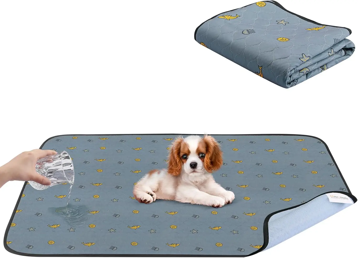 Cuscinetti per pipì lavabili riutilizzabili da 49x66 pollici 1 confezione Cuscinetti per addestramento super assorbenti, impermeabili e antiscivolo per cuccioli