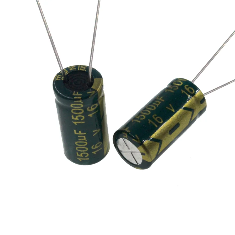 20pcs 1500uF 16V 1500MFD 16VDC 10*16mm Aluminum Electrolytic Capacitor Radial 1500mf16v 1500uf16v 16v1500mf 16v1500uf