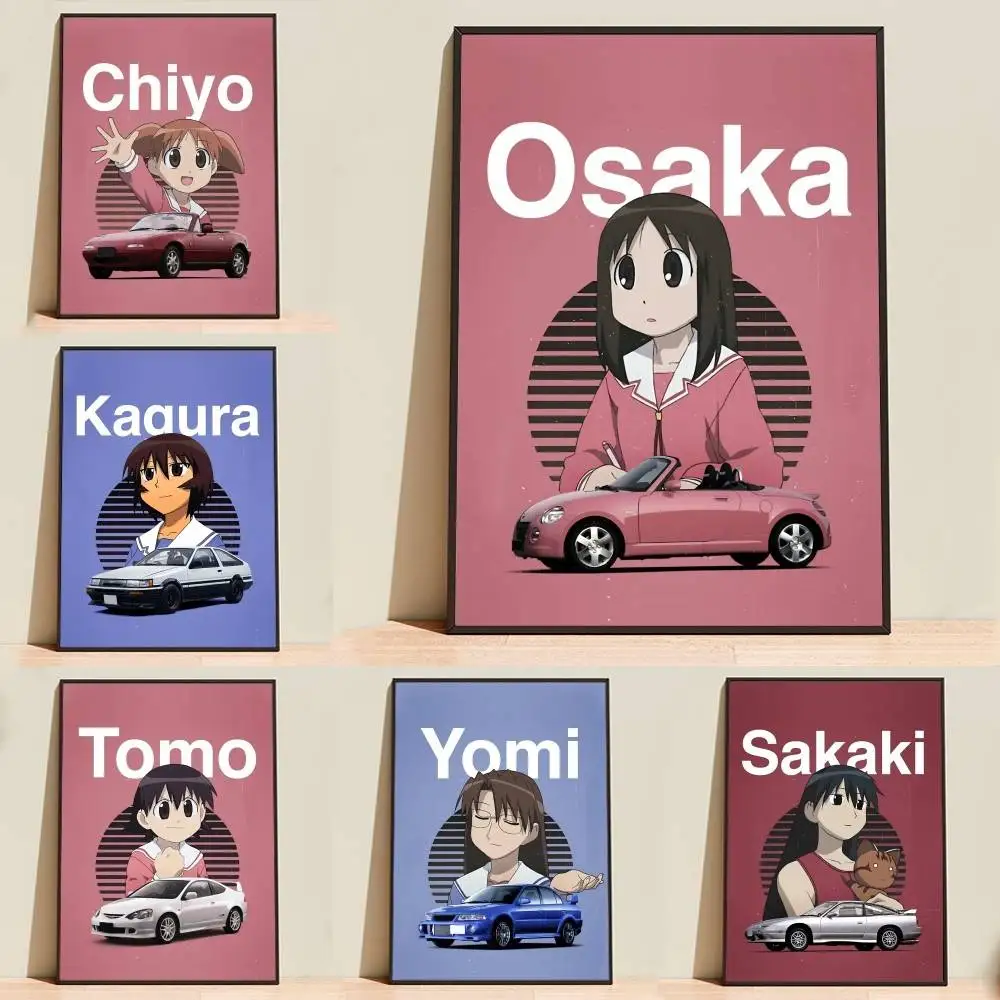 Osakas Anime A-Azumanga Daioh Poster Self-adhesive Waterproof Paper Sticker Coffee House Bar Room Wall Decor