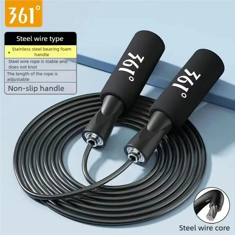 361° Speed Jump Rope, Smooth Bearing for Fast Workouts, Adjustable Length & Non-Slip Grip for Fat Burning, Blue/Black/Pink
