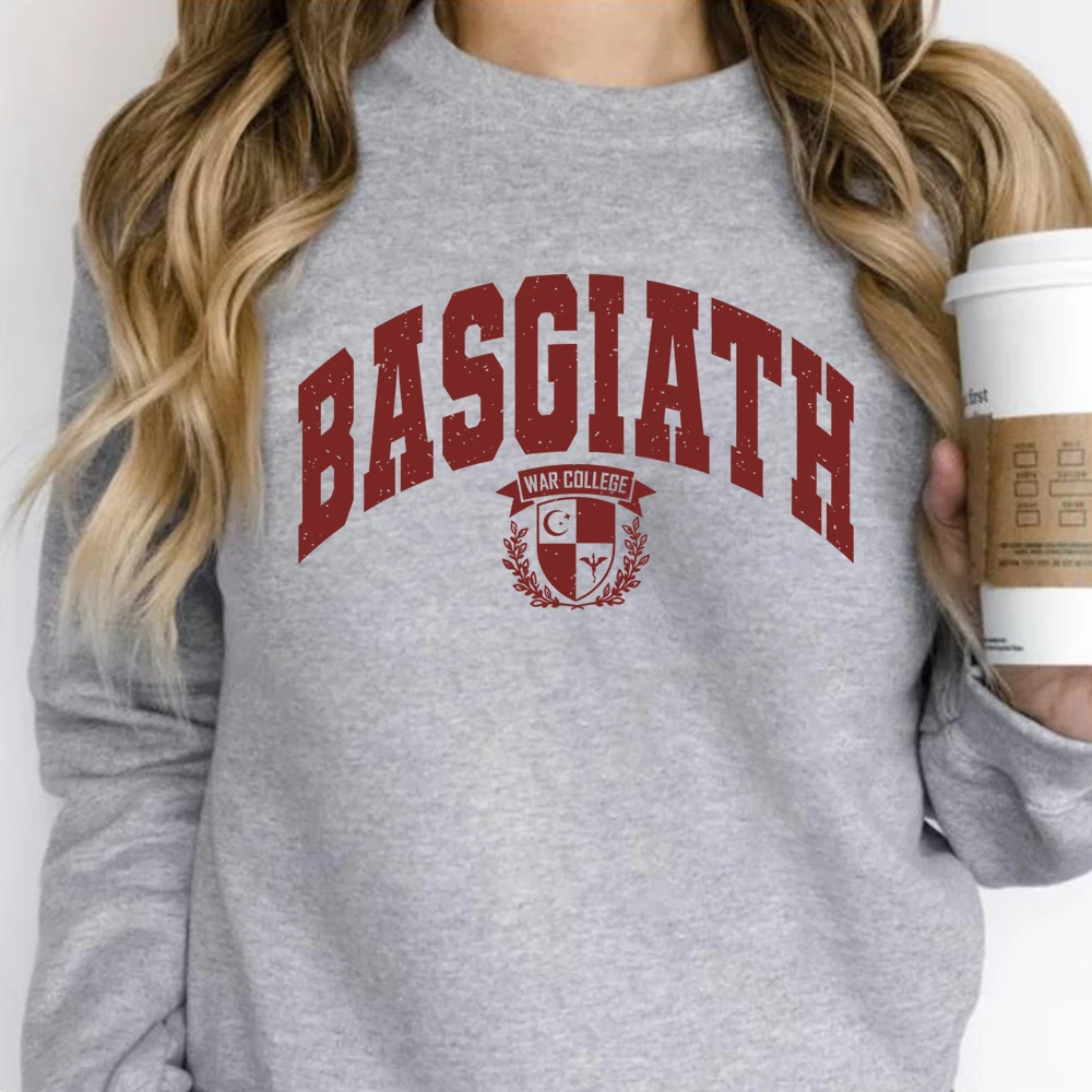 Basgiath War College Sweatshirt Fourth Wing Shirt Dragon Rider Sweater Bookish Pullover Unisex Long Sleeves Sweatshirts