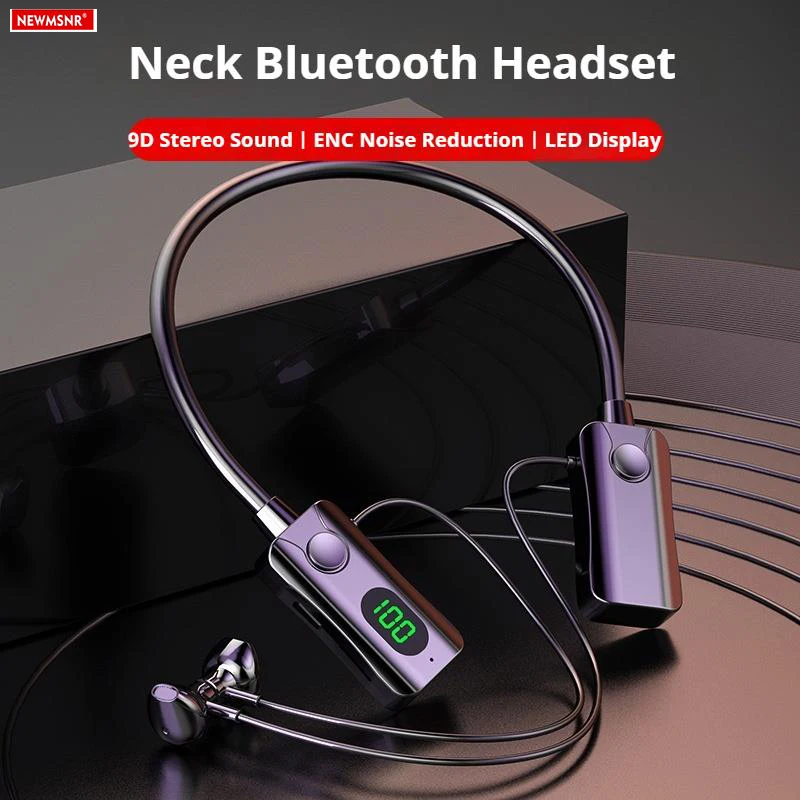 Super potência led magnético bluetooth 5.4 fones de ouvido de som de alta fidelidade sem fio esportes à prova dwaterproof água pescoço-pendurado fones de ouvido