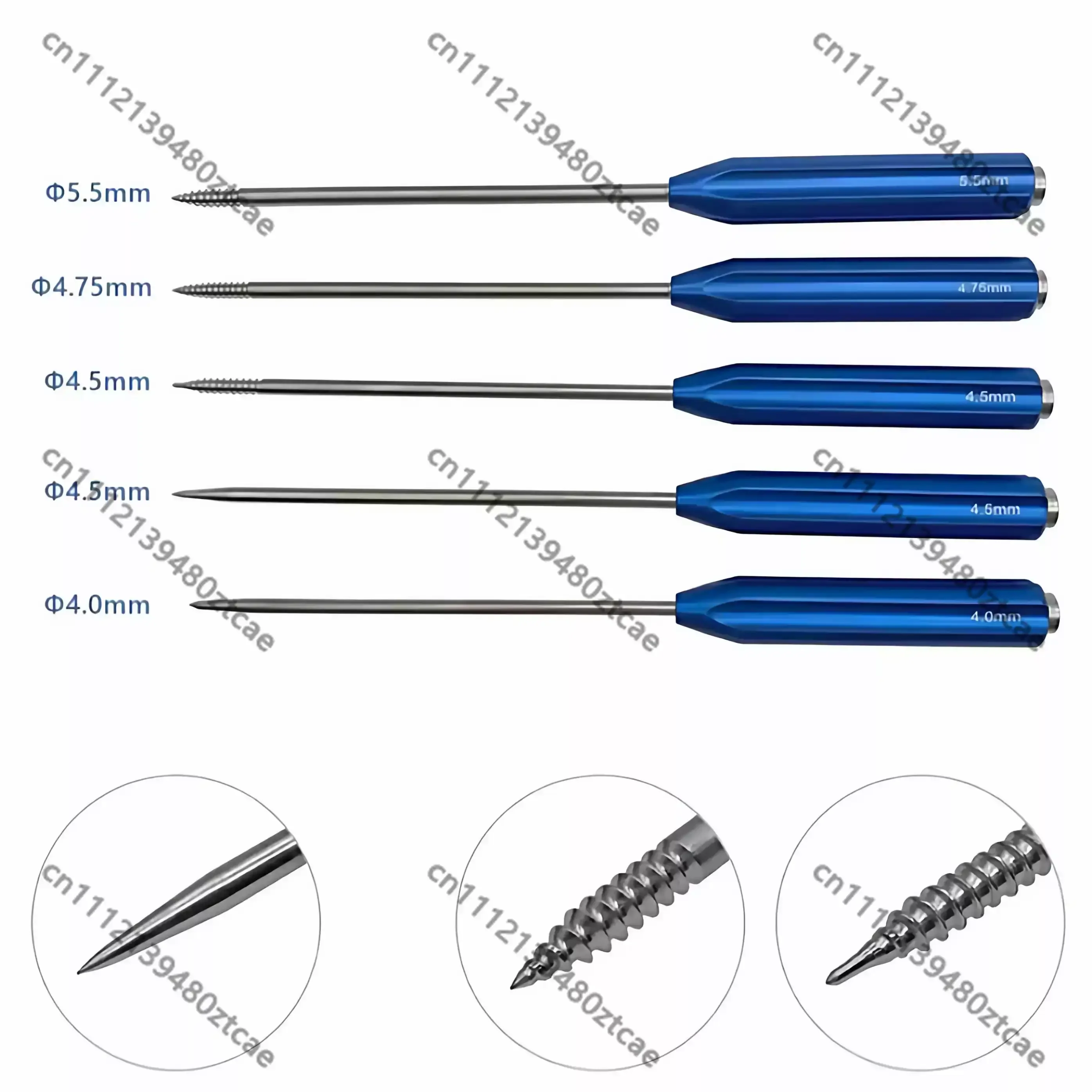 Orthopedic surgical instruments for sports medicine, bone opening tap and bone spreader, stainless steel autoclavable tools