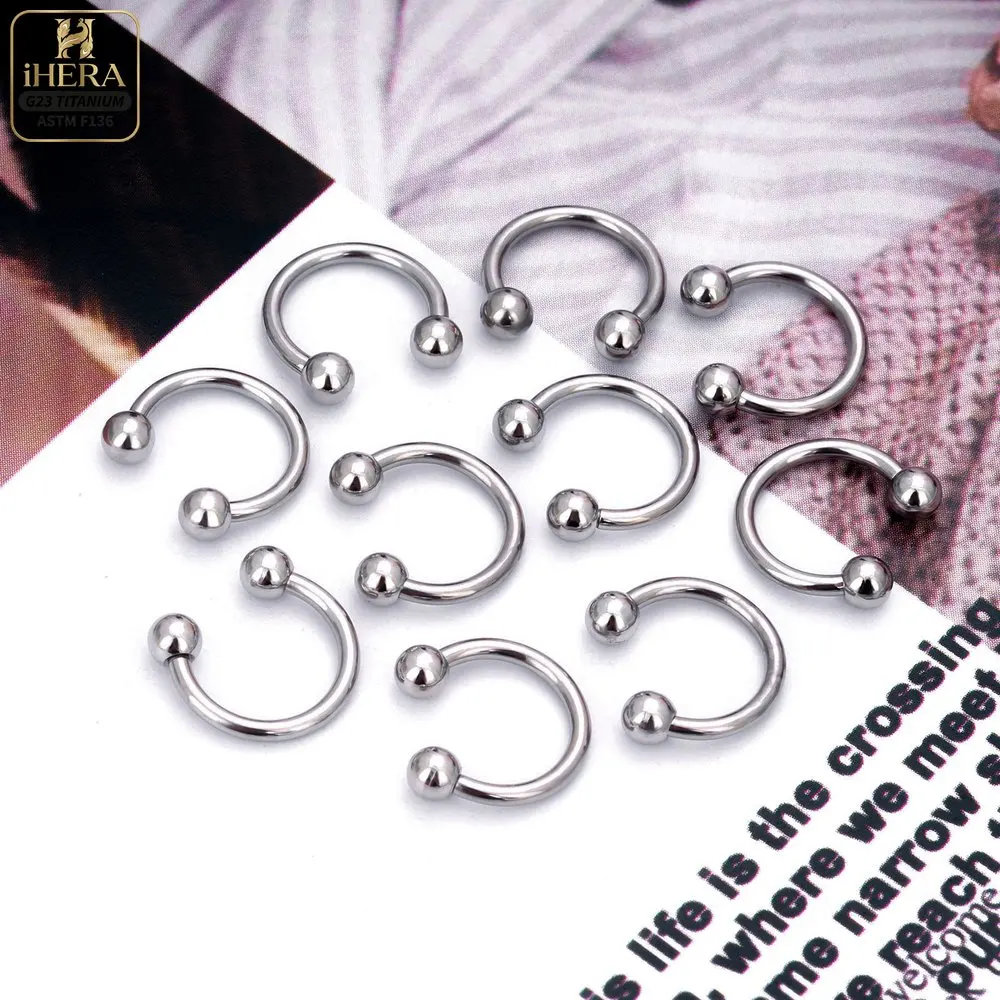 1/5PC G23 Titanium Nose Rings Piercings Lip Eyebrow Ear Septum Helix Cartilage Septum Body Jewelry Piercing Labret Nariz C Rod
