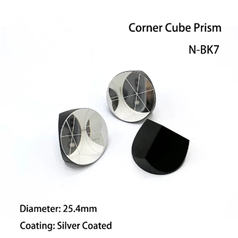 BK7 Copper Coated 1inch Trihedral Retroreflector, 6 Arc Secs Return Beam, Plated 25.4mm Corner Cube Prism