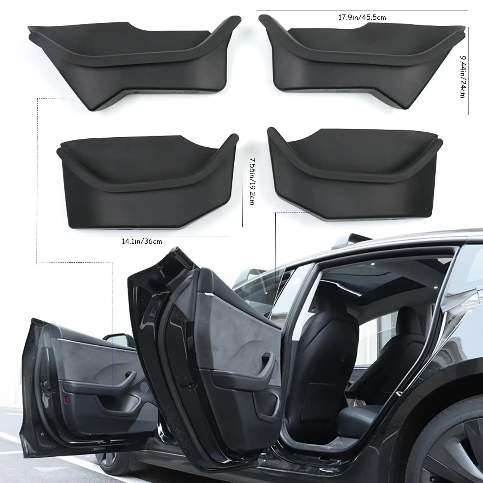 

Для Tesla New Model 3 Highland 2024, задний полный ящик для хранения, дверная ручка, подлокотник, органайзер, силиконовый чехол, автомобильные аксессуары