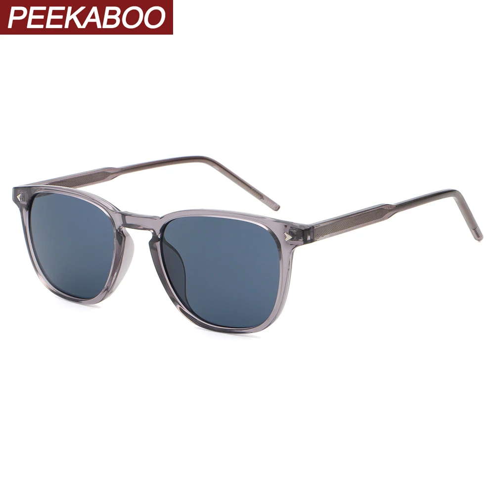 

Peekaboo male retro sunglasses for women CP acetate unisex square sun glasses for men uv400 brown green 2025 accessories female