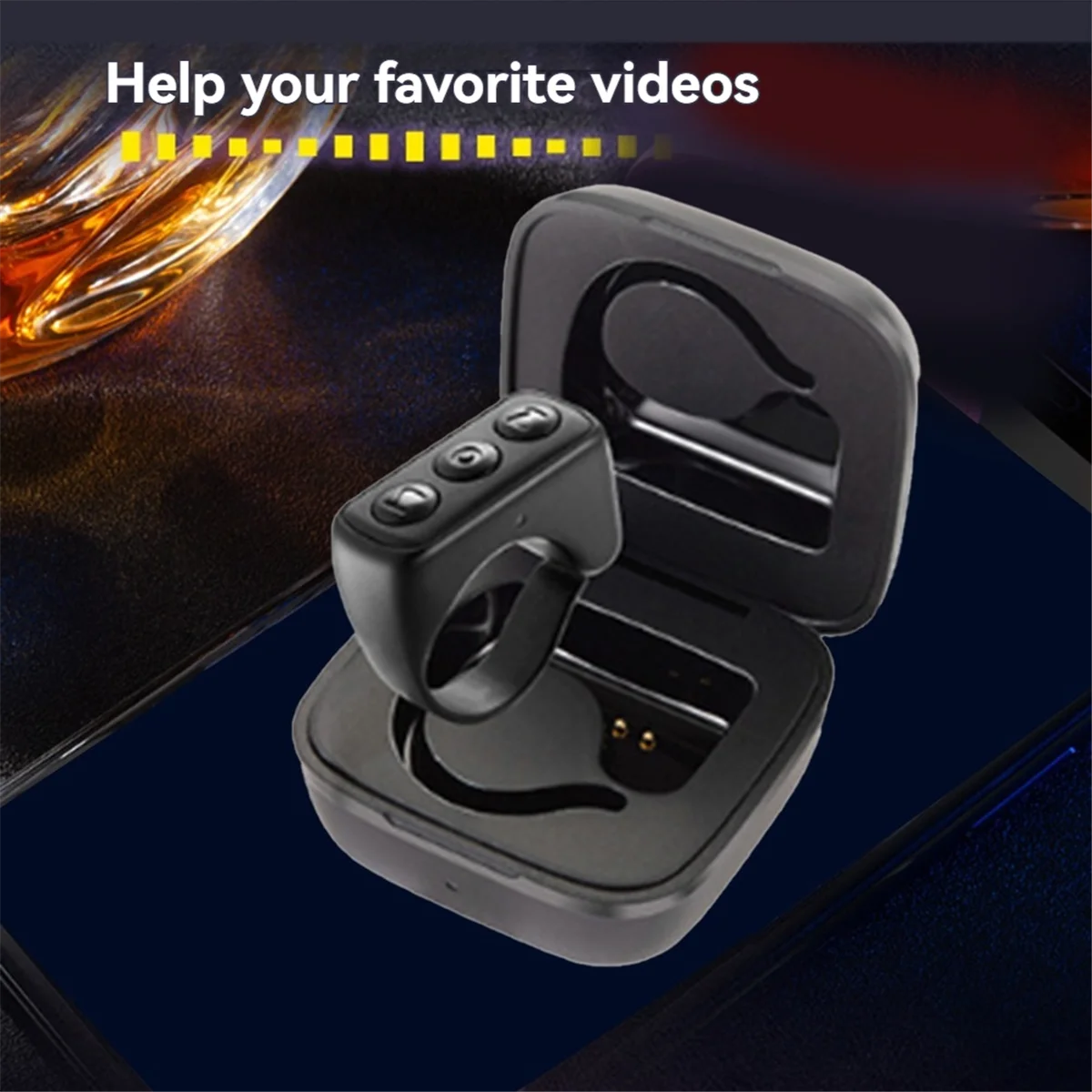 AA87 بلوتوث وحدة تحكم فيديو بأطراف الأصابع للصفحة عن بعد - حلقة تيرنر لصفحة تسجيل الفيديو