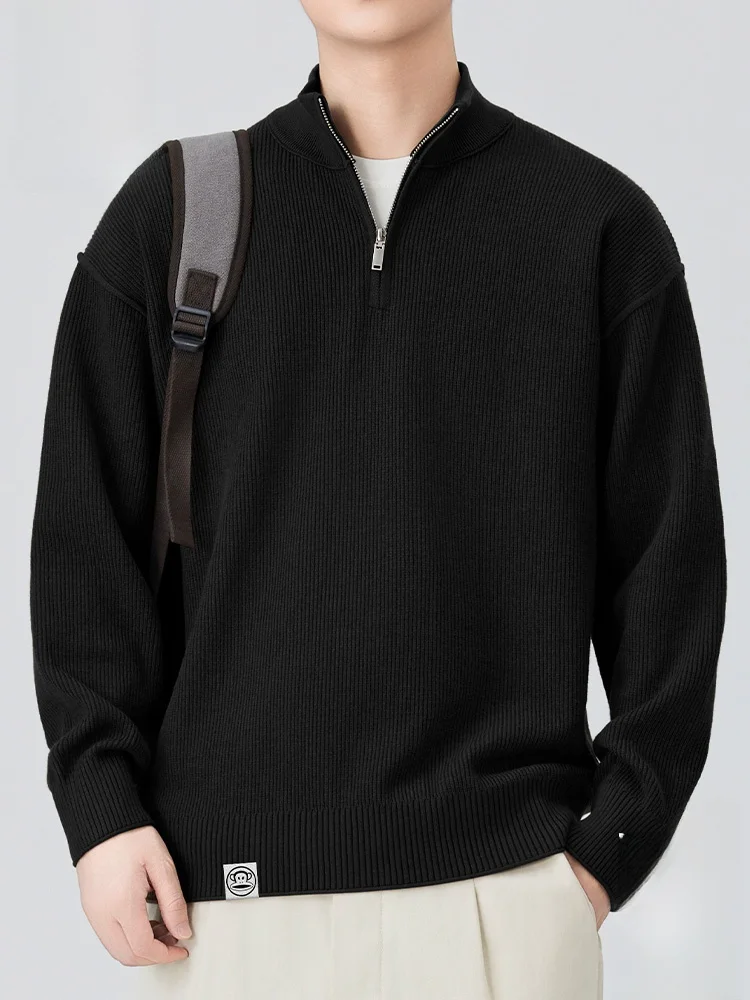 

Мужской повседневный теплый свитер Paul Frank Lazy Sle F Zip Knitwear, осенняя новинка, удобный, из смесового полиэстера, с длинными рукавами