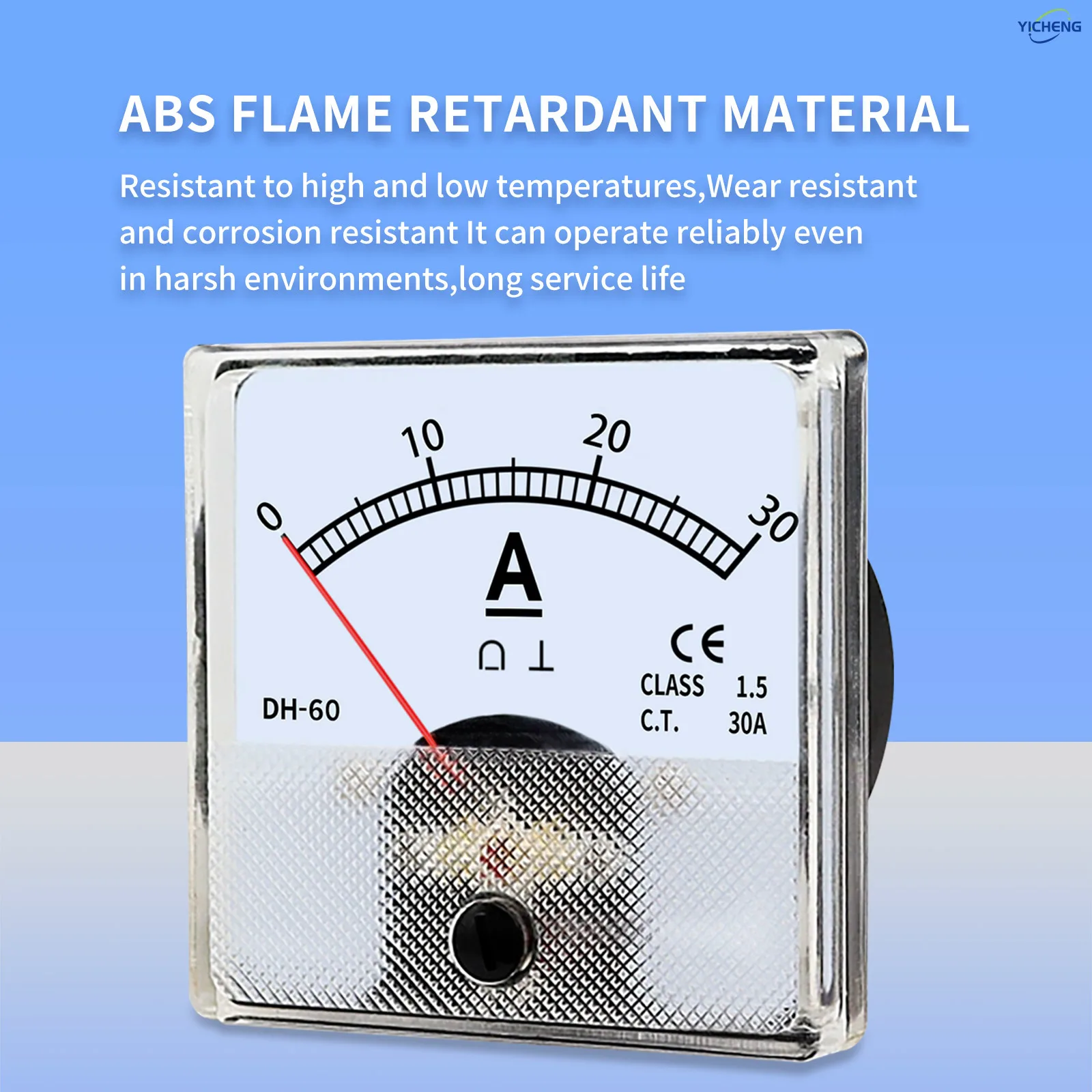 Picture 3: YICHENG DC/AC Ampere meter 1A2A3A5A10A20A30A50A.  DH series panel size 45mm/55mm/60mm/65mm/80mm.Direct connection
