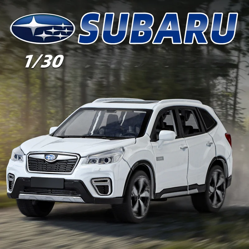 

Модель автомобиля Simualtion в масштабе 1:30 Subaru Forester, модель автомобиля со звуком, Детская Игрушечная модель для мальчиков из сплава, подарок на день рождения, Коллекционная модель