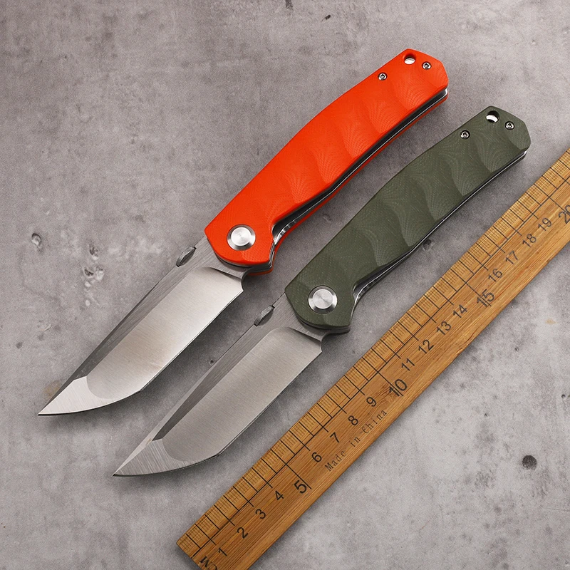 D2 Steel Sheet G10 Handle Folding Ceramic Bearing Survival Fruit Camping Pocket Fishing Collection EDC Tool Knife