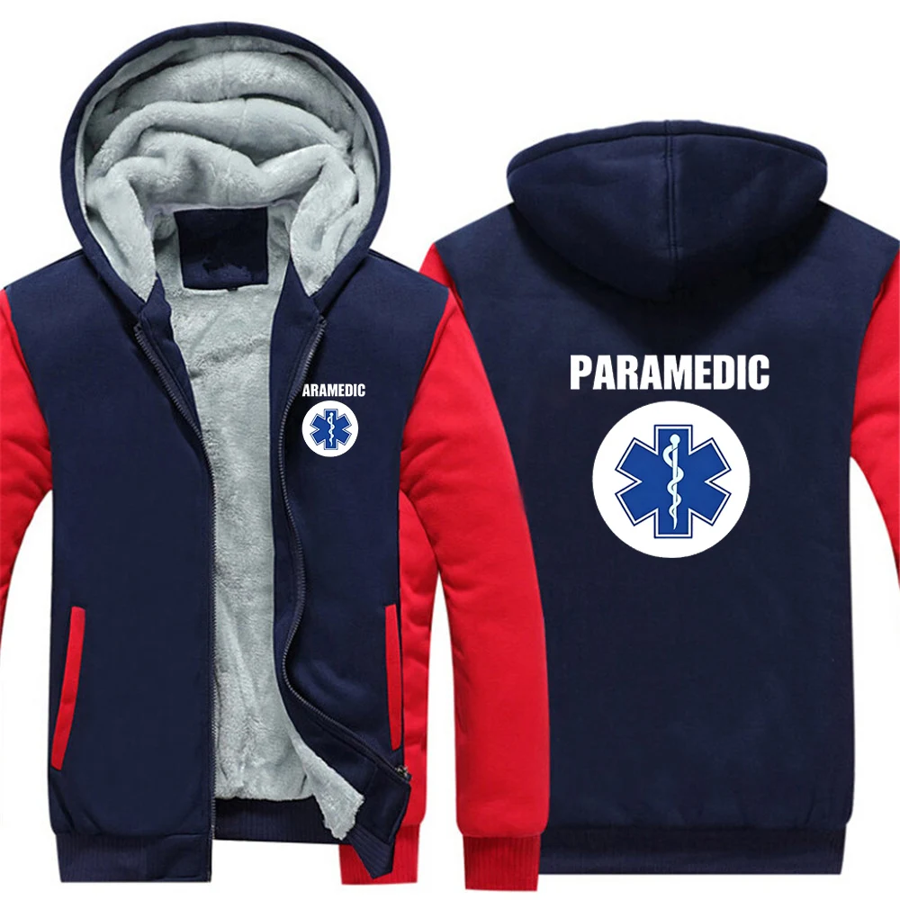 2026 Autumn Winter Calm Down I've Done This on a Mannequin Funny EMT Firefighter Logo Print Men's Cold Protection Hoodies Coat