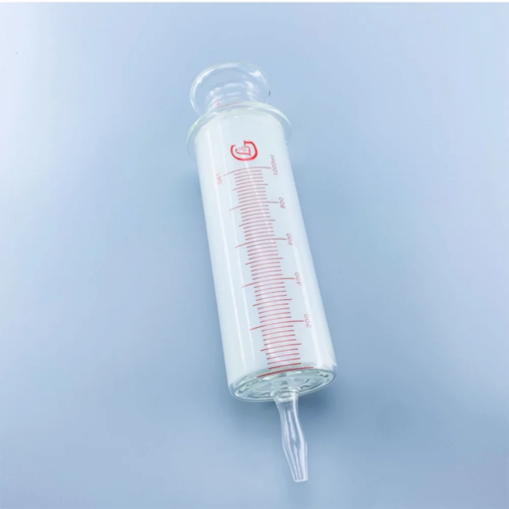 Large Glass Syringes 500ml With Glass Caliber / Ruhr Locks Caliber Glass Enema Sausage Device Sample Extractor Injector 500cc