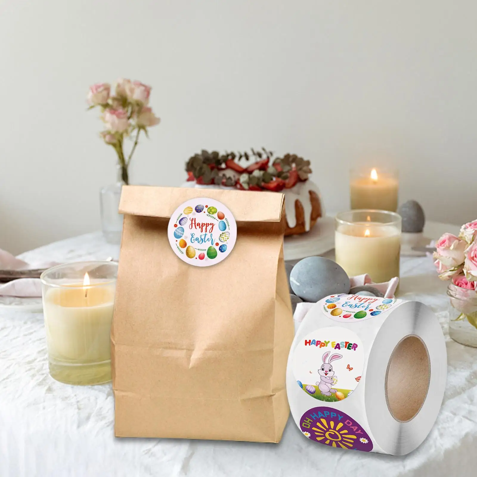 Пасхальные наклейки на конверты, 3,8 см, шт.