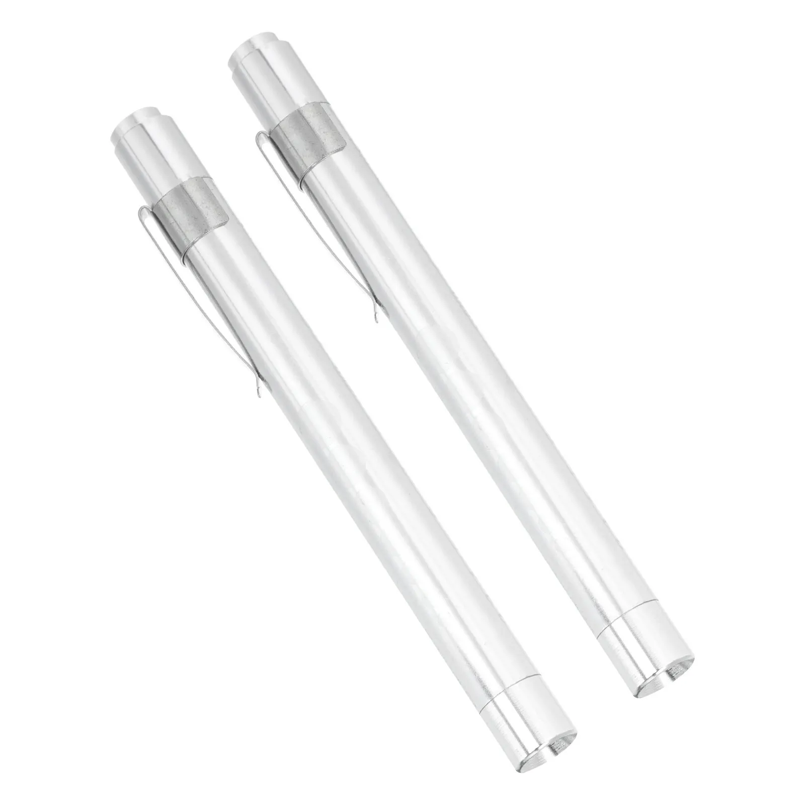 

2 шт. компактных светодиодных фонариков-ручек из алюминиевого сплава с клипсой для осмотра полости рта и проверки зрачков, инструменты для врачей и медсестер