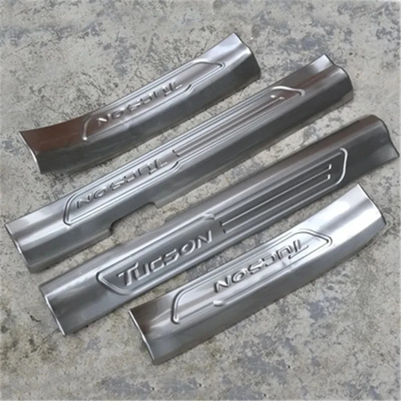 for Hyundai Tucson 2015 2016 2017~2020 stainless steel internal Welcome Pedal Trim scuff plate/door sill Car Accessories