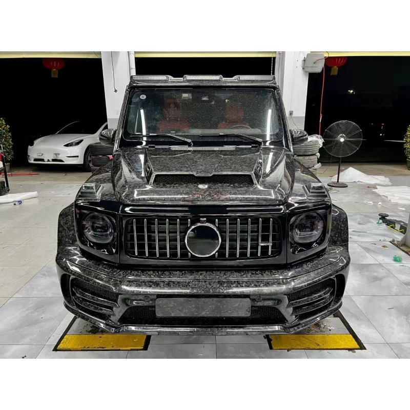 

For Mercedes-Benz G-Class W464 G500 G63 Customized M Style Forged Carbon Fiber Hood Engine Cover Bonnet