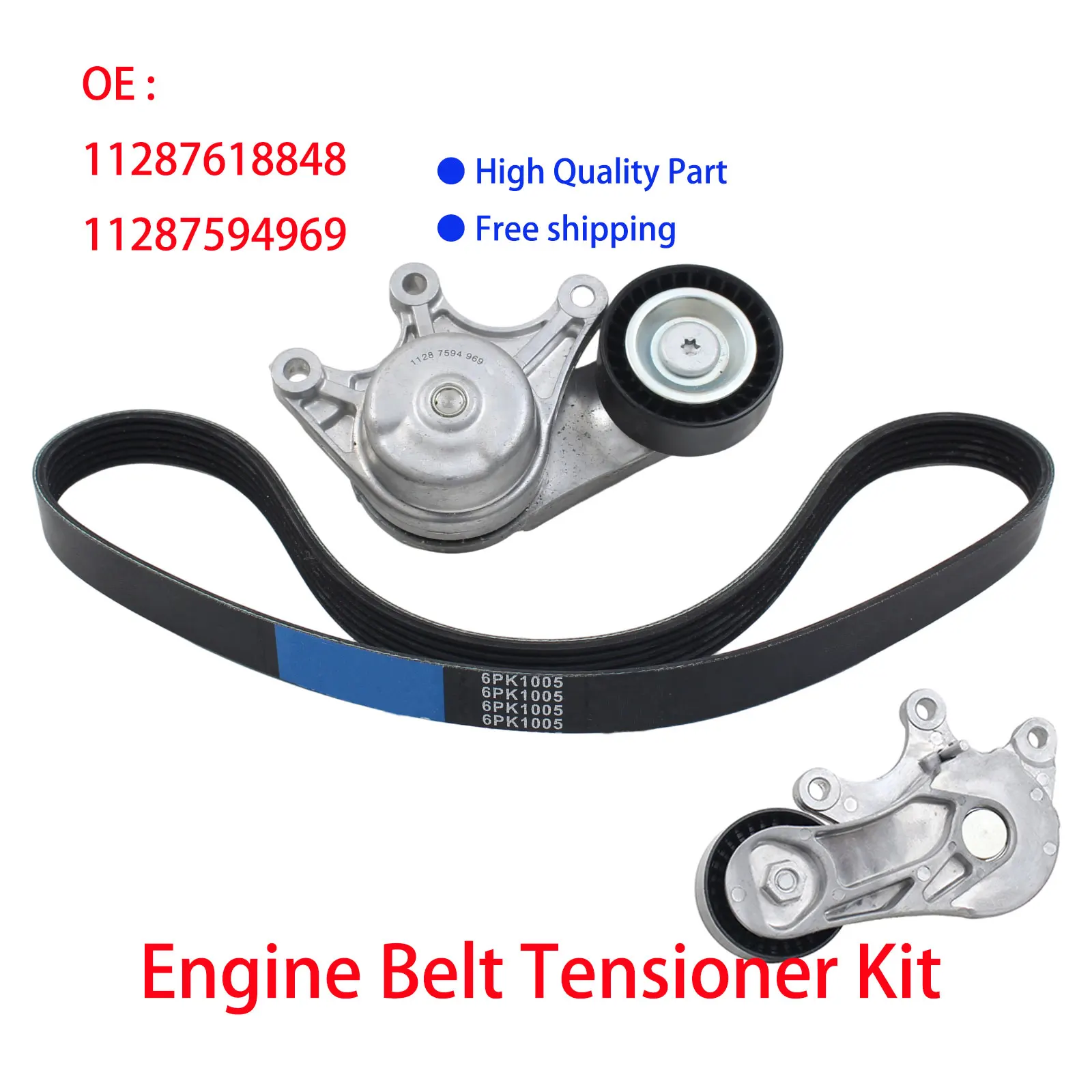 

Engine Belt Tensioner Kit 11287618848 11287594969 For BMW 228i 320i 328i GT 428i Gran Coupe 528i xDrive X1 X3 X4 X5 40e Z4 28i