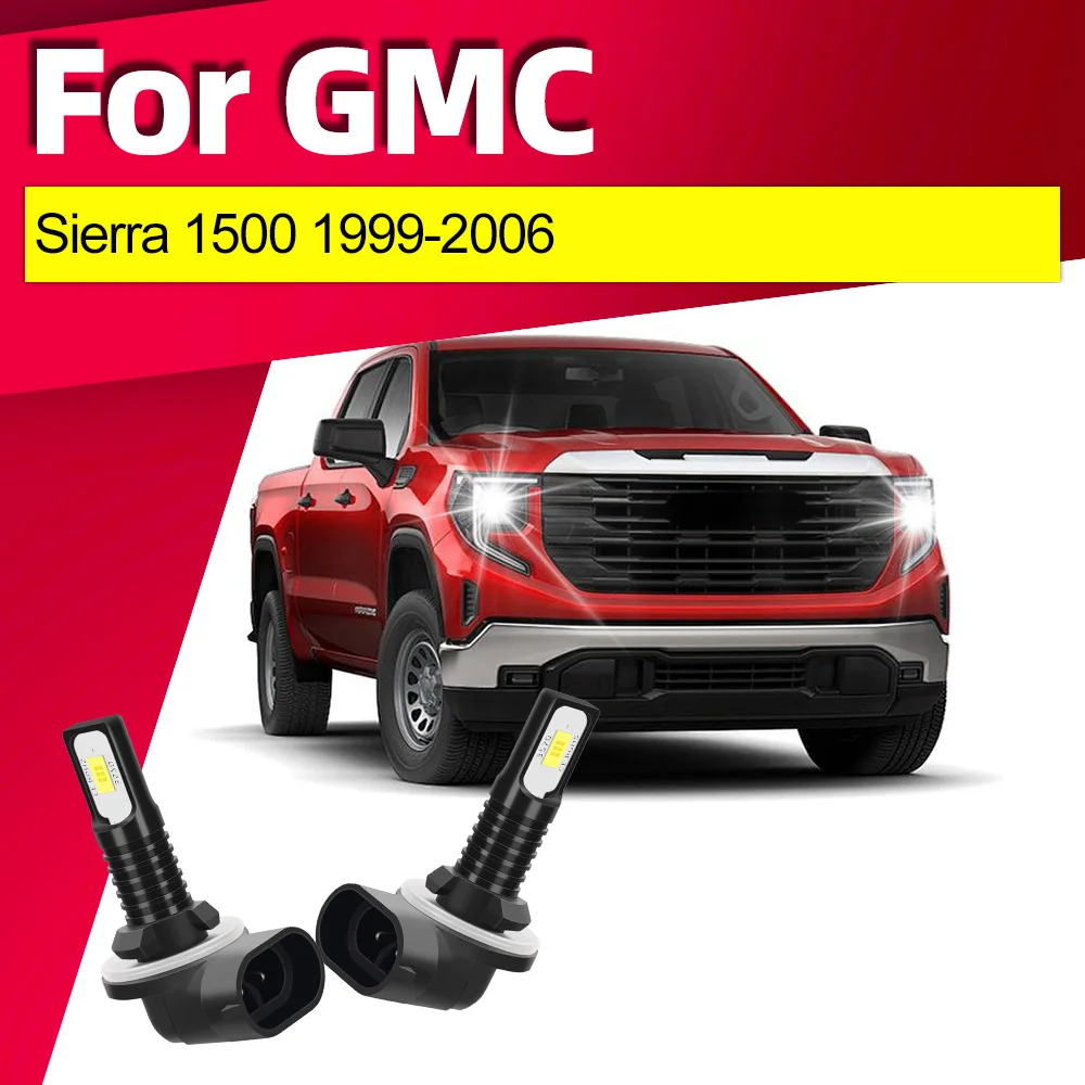 

2x CSP 3570 Chips LED Fog Lamp 6000K Driving Light Bulbs For GMC Sierra 1500 1999 2000 2001 2002 2003 2004 2005 2006