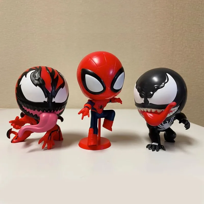 bandai-original-3pcs-gashapon-capchara-marvel-spider-man-anime-figure-toys-for-kids-gift-collectible-model-ornaments