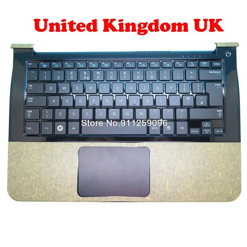 

Laptop PalmRest&keyboard For Samsung NP900X3A 900X3A English US United Kingdom UK BA75-03260A With TouchPad Speaker Backlit New