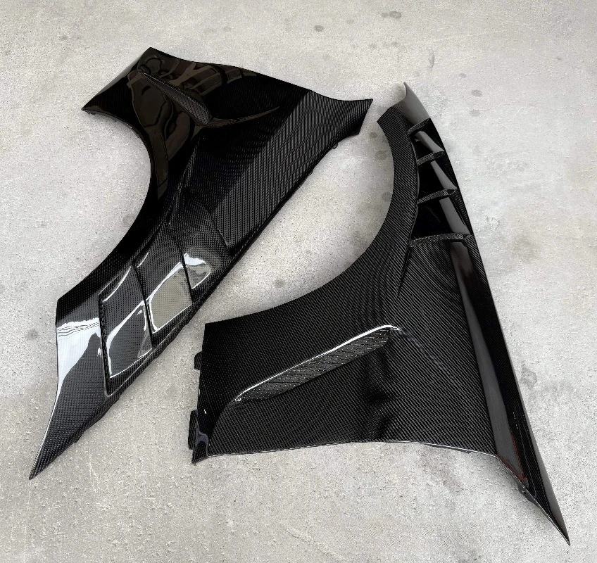 حاجز من ألياف الكربون MRD لسيارة BMW G20 G28 2019+ مصدات كربون مع فتحات V3 ونمط VE #4