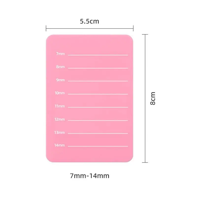 Paleta de pestañas con líneas de medición, soporte de pegamento para pestañas, bandeja, placa de escala de pestañas injertadas para estudio cosmético, salón de belleza y hogar
