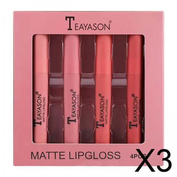 Set di rossetti liquidi Matte Waterproof Velvet Gloss Liner per labbra nude per trucco professionale da donna