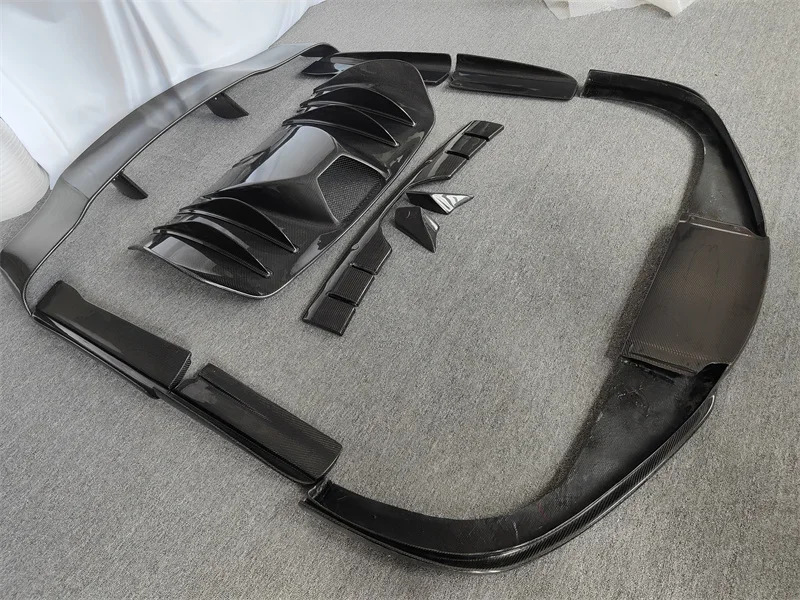

HM style high-quality carbon fiber front lip and rear diffuser side skirts and rear spoiler body kit for Ferrari F430 body kit
