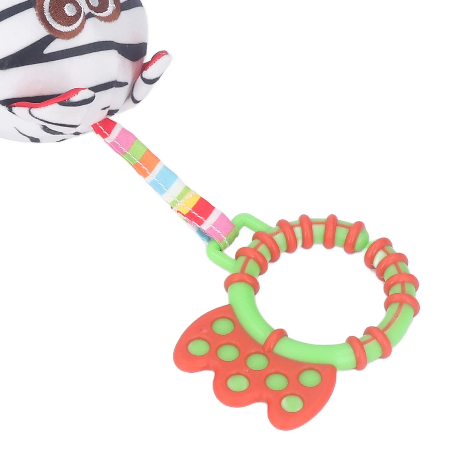 ZK40 Baby Stroller Plush Rattle Toy Cartoon Animal Shaped Hanging Soother Comfort Doll for Infant Crib Colored Zebra