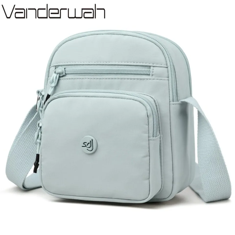 

Waterproof Mobile Phone Bag Women's Small Nylon Crossbody Bag Daily Multi-layer Zipper Sac Purse Casual Outdoor Travel Nylon Bag