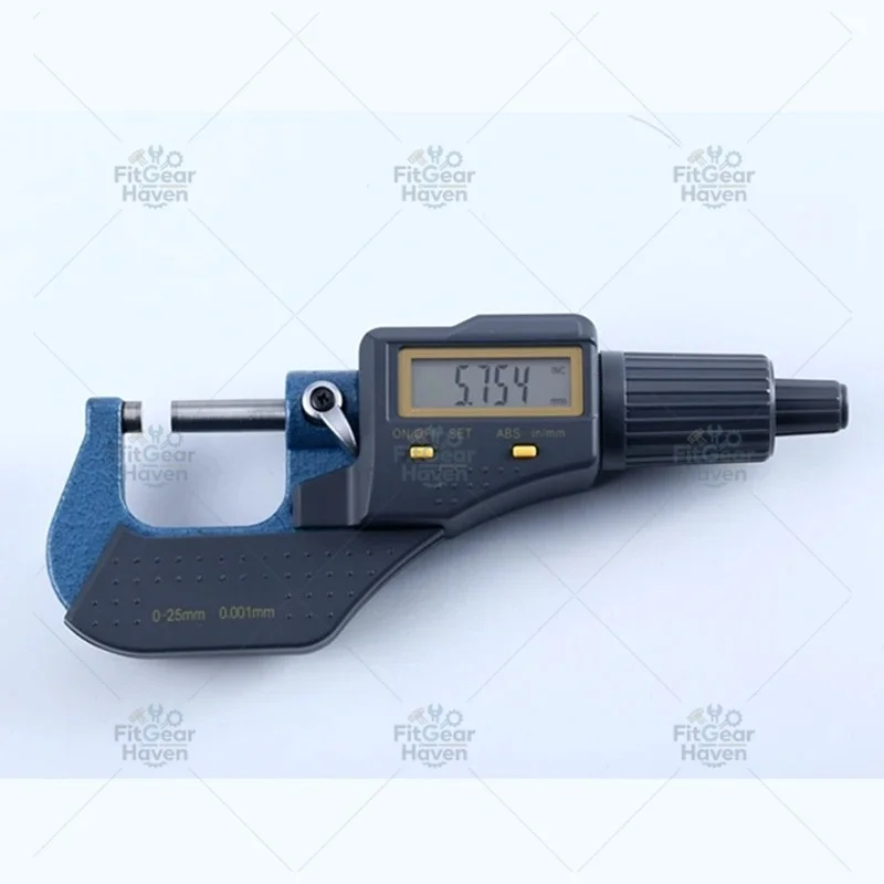Digital Micrometer 0-25mm 0.001mm Resolution, Professional Outside Thickness Gauge with Case
