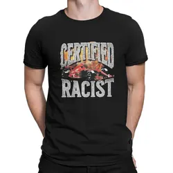 Pullover Sweatshirt T-Shirts for Men Certified Racist Funny Tees Crewneck Short Sleeve T Shirt Original Clothing