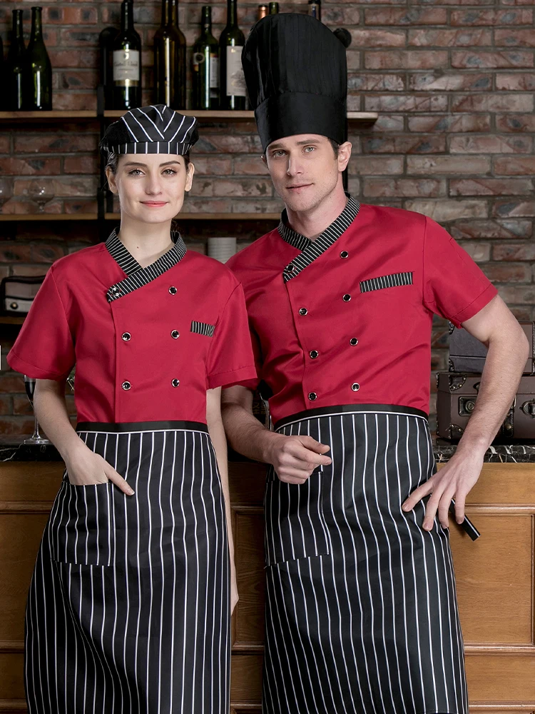 Giacca da cuoco uomo donna ristorante cameriere uniforme cucina camicie da cucina sala da pranzo uniforme vestiti da cucina top