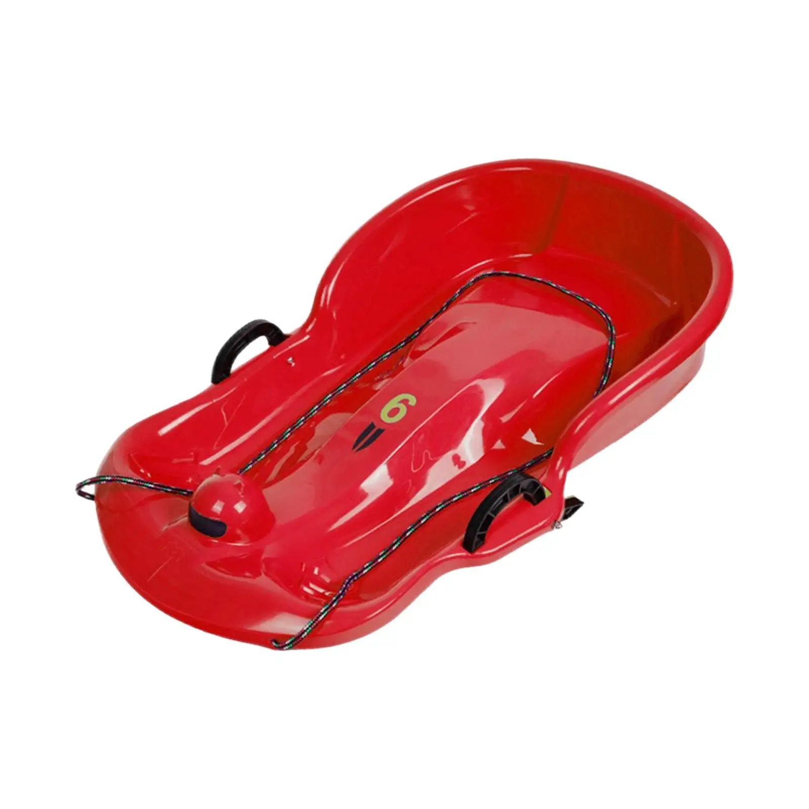 

Heavy Duty Double Snow Sled with Handles and Pull Rope for Winter Sledge Sliding Kids Lawn