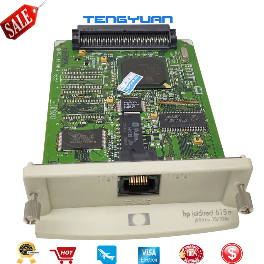 JetDirect for hp 615N J6057A 10/100tx Ethernet بطاقة شبكة خادم الطباعة الداخلية للطابعة hp 500 510 والرسمة ديزاين جيت #5