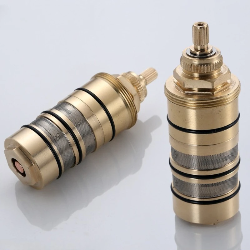 

Латунный термостатический картридж для смесителя: прочный, долговечный, нержавеющий, для водонагревателей и душевых смесителей, удобный аксессуар для ванной комнаты