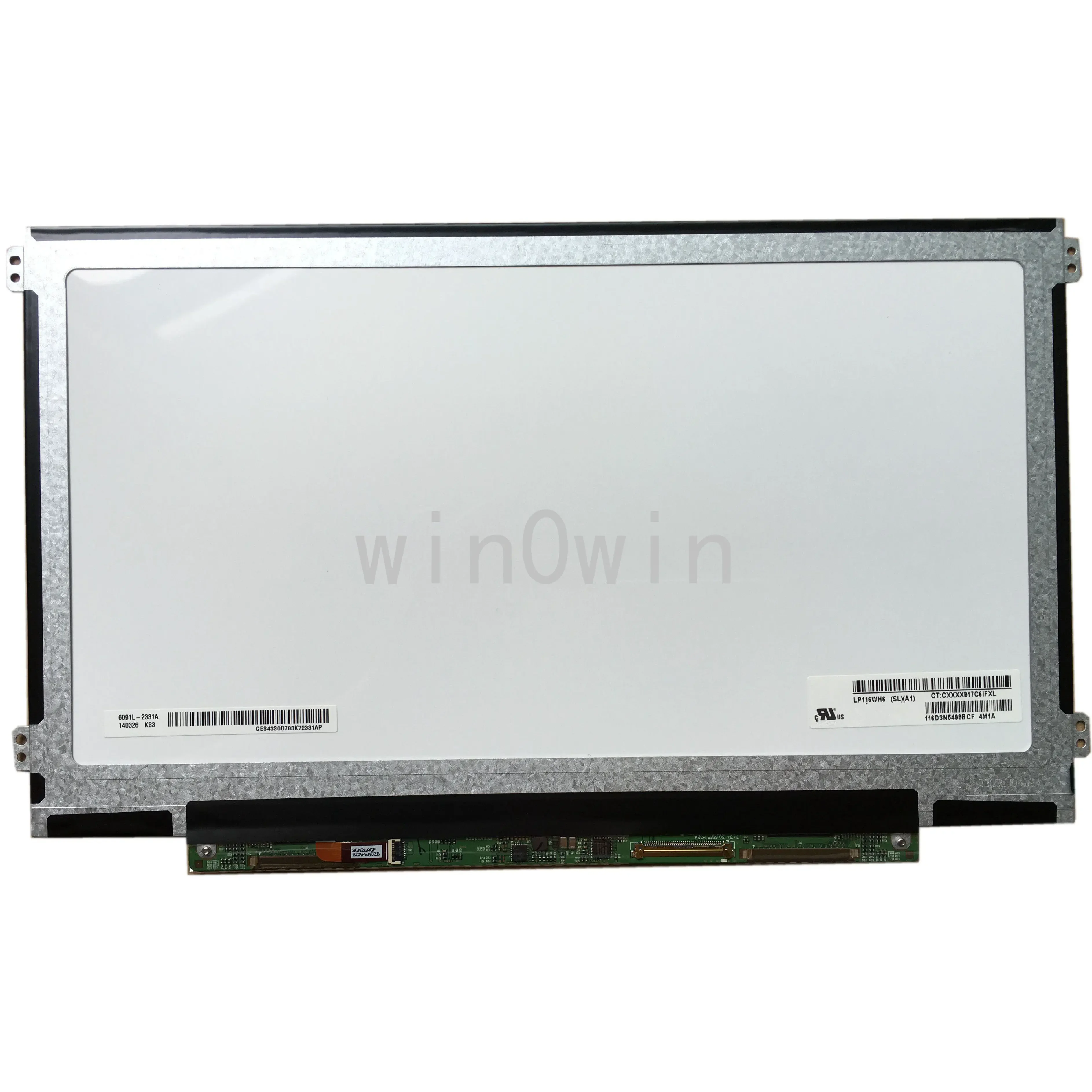 Tela do Lcd para o Portátil Lp116wh6 Sla1 116 Polegadas Wxga hd Conduzido 40 Pinos Furos Esquerdos e Direitos do Parafuso Ips