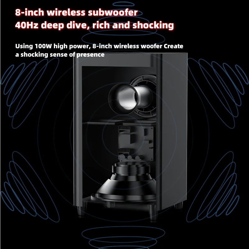 Xdobo Pacific 1982 Barra de alto-falante de home theater com subwoofer Sistema de som surround 3D para alto-falantes de projetor de computador de TV