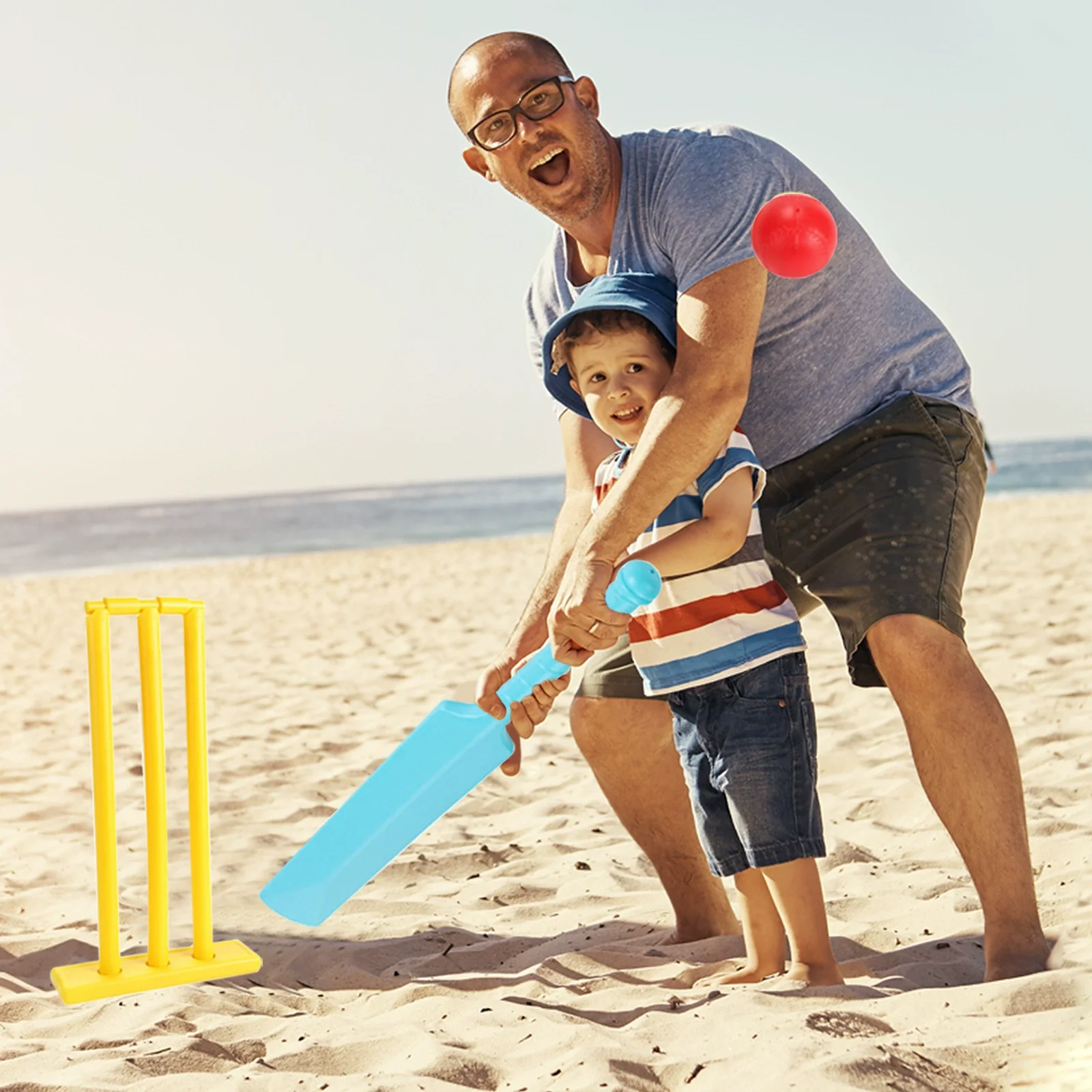 

Cricket Set - Parent-Child Sports Interactive Cricket Indoor and Outdoor Toys for Hand-Eye Coordination Development