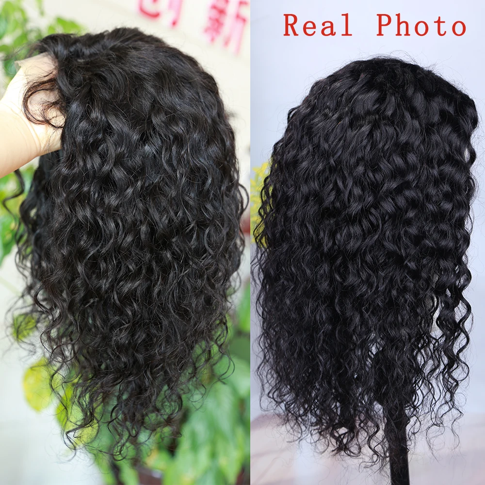 Lace Front Curly Human Hair Wigs Deep Wave Frontal Wig For Black Women HD Lace Frontal Wig 150% Density Brazilian Hair Wigs