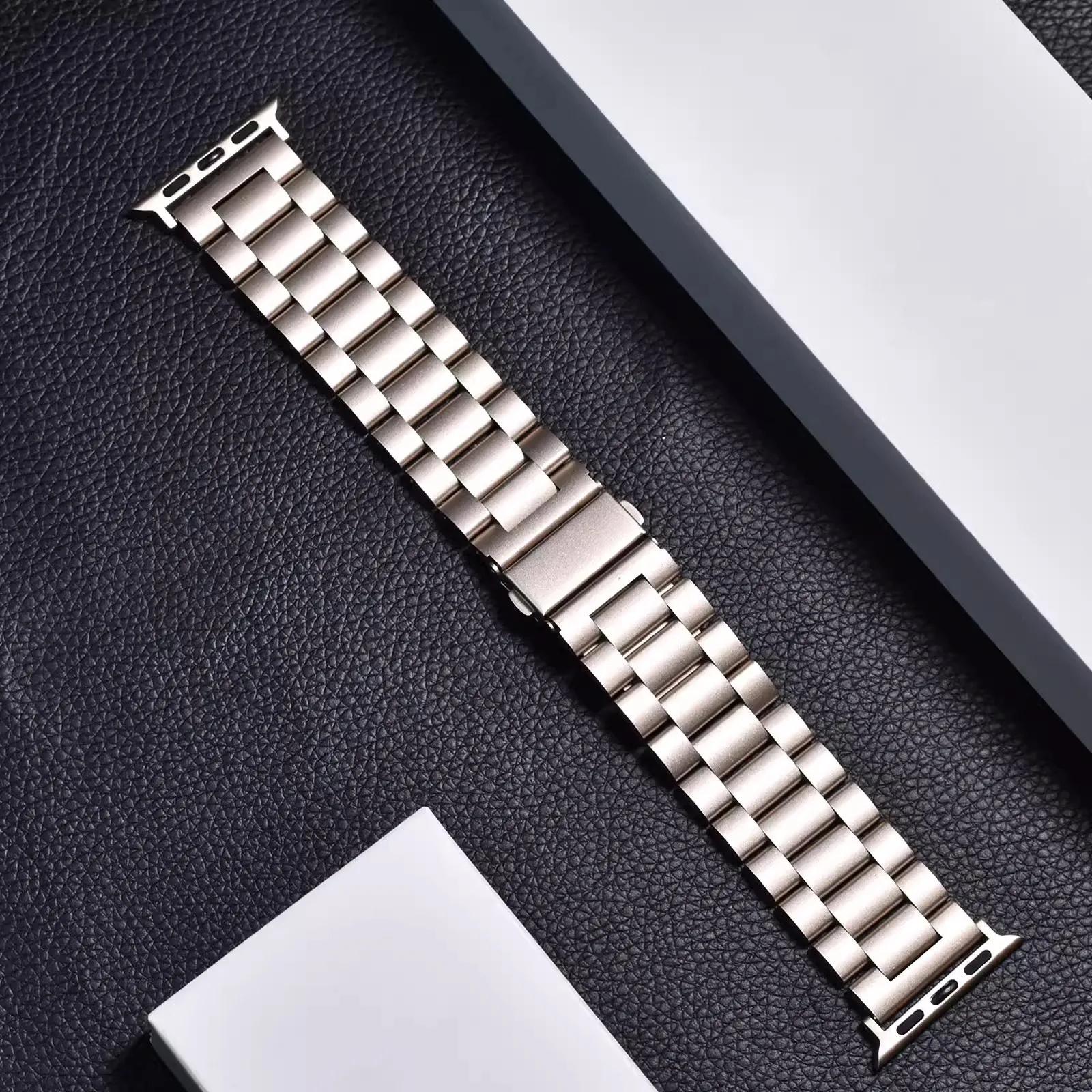 Luxe roestvrijstalen band voor Apple Watch Series 10 9 8 7 46 mm 45 mm 41 mm schakelarmband Iwatch Ultra 2 49 mm IWatch metalen band