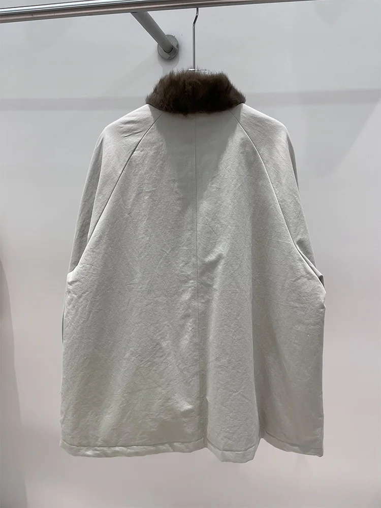 Mode hiver femmes doudoune d'oie naturel Muskrat col de fourrure épais manteau de luxe femme manteaux bouffant vêtements d'extérieur chauds