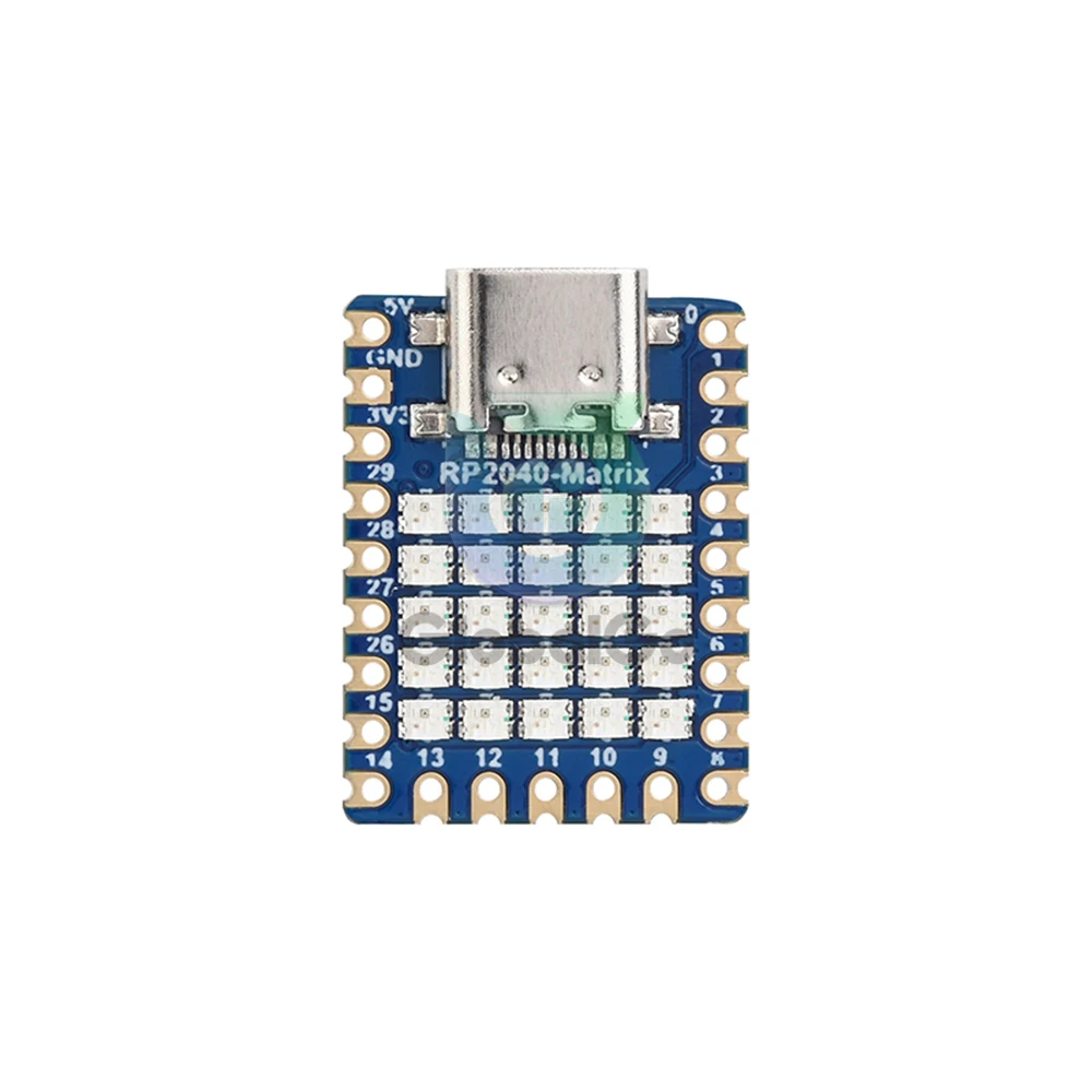 لوحة تطوير توت العليق Pi 5 × 5 RP2040 RGB مصفوفة ليد على أساس معالج RP2040 ثنائي النواة