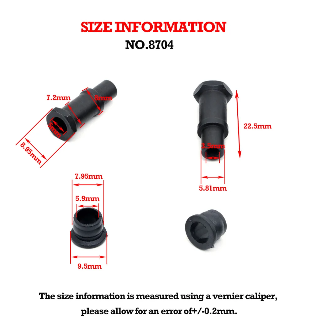 ZD Racing 1/7 RC Car Shock Absorber Bushing for 1/7 MX-07 RC Buggy Truck Monster Car Original Parts #8704