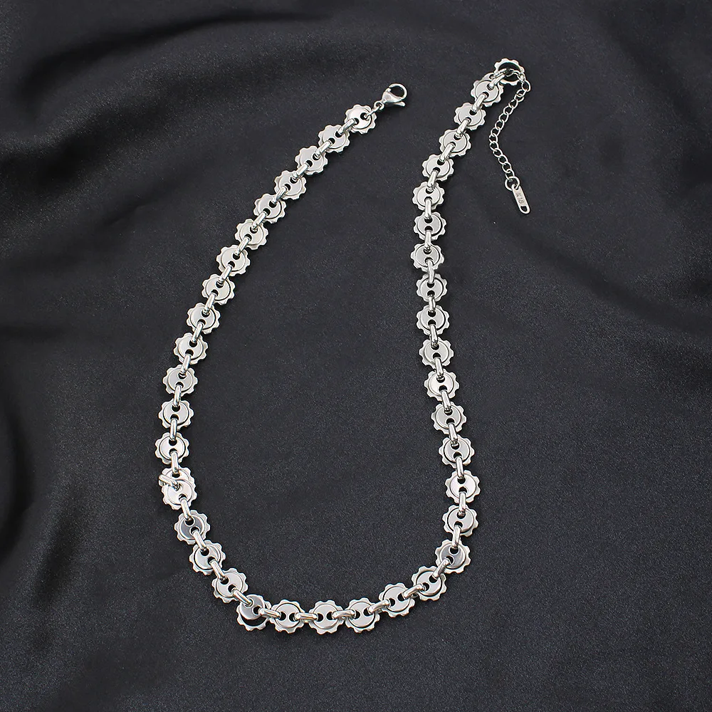 DIY accessories Amazon's new stainless steel sunflower handmade chain, steel titanium necklace, does not change color, the manuf
